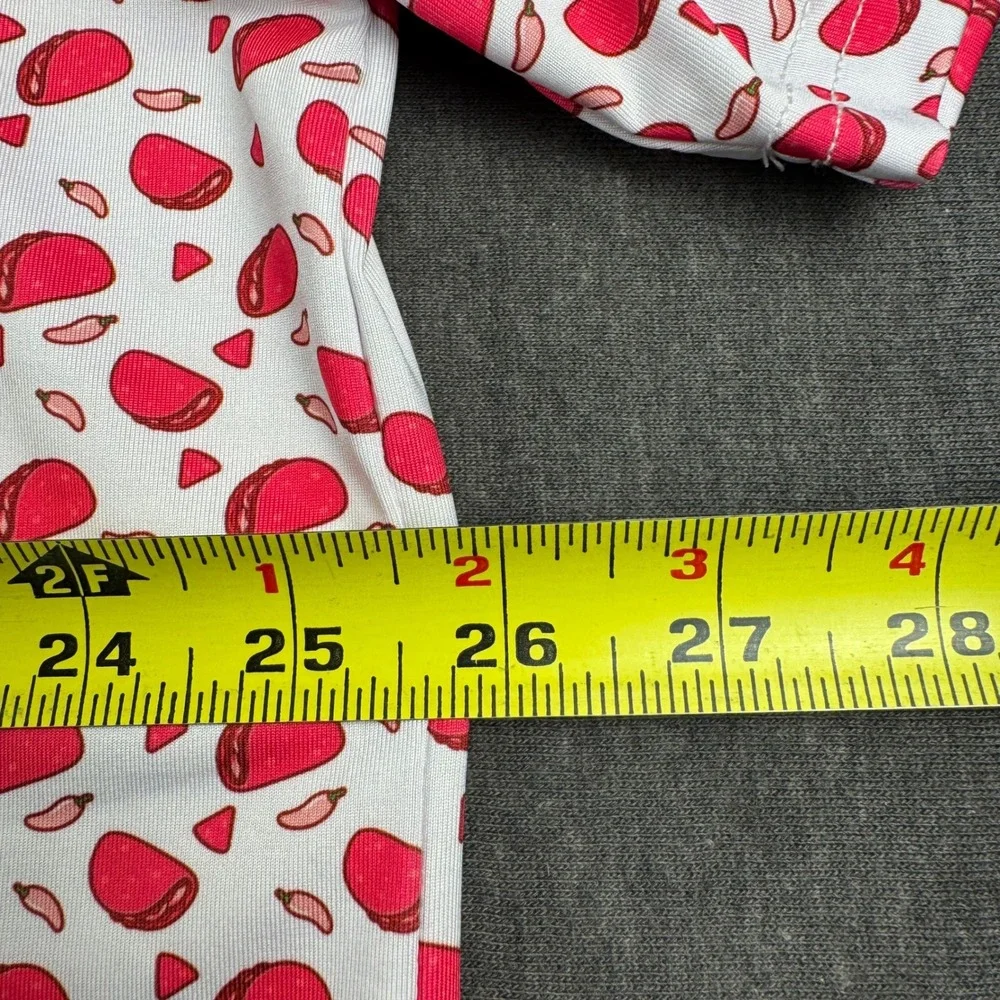 Bogey Bros Golf Co Mens XXL Taco Chili Pepper Print Performance Polo Shirt Pink - Picture 9 of 11